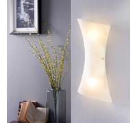 Applique Lindby Ebba, altezza 39 cm, alabastro bianco, vetro LINDBY