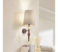 Applique Lindby Haldorin, grigio/nero, tessuto, 58 cm LINDBY