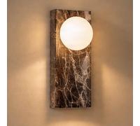 Applique Lucande Sonto, marrone marmorizzato, altezza 30 cm, G9 LUCANDE