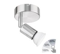 Applique LUNARA a fiamma singola con lampada LED GU10 bianca a 3 livelli di [EEK: F]