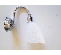Applique Metallo Cromato Classica moderna Snodato Orientabile vetro Bianco Luce