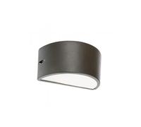 Applique mezzaluna moderna lampada da parete chiusa da esterno grigio