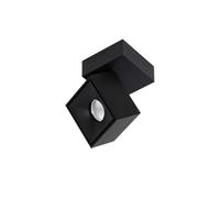 Applique Mini Rubyc Tricolore da 7w a led orientabile quadrata nera