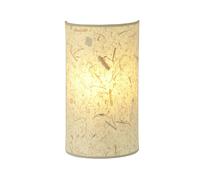 Applique Minimal 1 Luce Ladone Acciaio Bianco E Beige Effetto Sughero