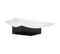 Eglo lampada da parete Led Metrass, illuminazione a parete per alluminio interno e plastica, lampada soggiorno in nero, satinato, lampada a corridoio, bianco caldo
