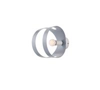 Applique Moderna 1 Luce Peter In Ferro Bianco Grigio Taglio Laser