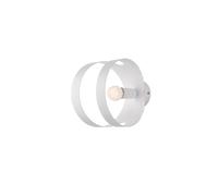 Applique Moderna 1 Luce Peter In Ferro Bianco Taglio Laser