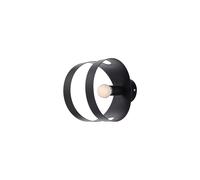Applique Moderna 1 Luce Peter In Ferro Nero Taglio Laser