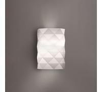 Applique Moderna 1 Luce Prisma In Polilux Bianco Made In Italy