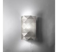 Applique Moderna 1 Luce Prisma In Polilux Silver Made In Italy