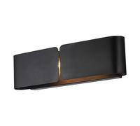 Applique Moderna 2 Luci Hug In Ferro Laccato Nero