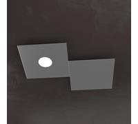 Applique Moderna 2 Moduli Eccentric Metallo Grigio Antracite 1 Luce Gx53