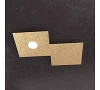 Applique Moderna 2 Moduli Eccentric Metallo Foglia Oro 1 Luce Gx53 [EEK: A++]