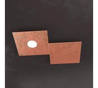 ECCENTRIC APPLIQUE-PLAFONIERA 1 LUCE + 1 DECORATIVO FOGLIA RAME 1156-1L1D-FR