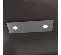 ECCENTRIC APPLIQUE-PLAFONIERA 2 LUCI + 1 DECORATIVO GRIGIO ANTRACITE 1156-2L1D-GA