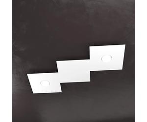 Applique Moderna 3 Moduli Eccentric Metallo Bianco 2 Luci Gx53