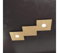 ECCENTRIC APPLIQUE-PLAFONIERA 2 LUCI + 1 DECORATIVO FOGLIA ORO 1156-2L1D-FO