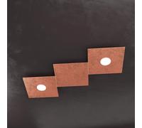 ECCENTRIC APPLIQUE-PLAFONIERA 2 LUCI + 1 DECORATIVO FOGLIA RAME 1156-2L1D-FR