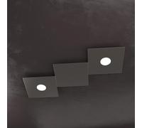 ECCENTRIC APPLIQUE-PLAFONIERA 2 LUCI + 1 DECORATIVO MARRONE 1156-2L1D-MA
