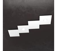 ECCENTRIC APPLIQUE-PLAFONIERA 2 LUCI + 2 DECORATIVO BIANCO 1156-2L2D-BI