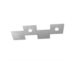 Applique Moderna 4 Moduli Eccentric Metallo Foglia Argento 2 Luci Gx53