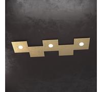 Applique Moderna 5 Moduli Eccentric Metallo Foglia Oro 3 Luci Gx53