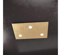 Applique Moderna 6 Moduli Eccentric Metallo Foglia Oro 3 Luci Gx53