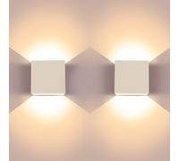 APPLIQUE MODERNA 6W LED IN ALLUMINIO LAMPADA DA PARETE DESIGN CONTEMPORANEO 2 PE