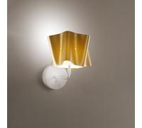 Applique Moderna A 1 Luce Folio In Polilux Oro Made In Italy