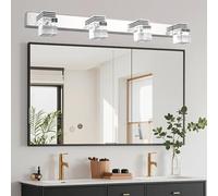 Applique Moderna a Colonna a LED, Paralume Quadrato in Vetro Trasparente, Applique in Stile Industriale da 9 W, Faro per Specchio da Bagno, Adatta per Sala da Pranzo e Bagno