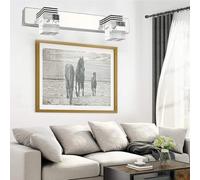 Applique Moderna a Colonna a LED, Paralume Quadrato in Vetro Trasparente, Applique in Stile Industriale da 9 W, Faro per Specchio da Bagno, Adatta per Sala da Pranzo e Bagno