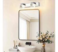 Applique Moderna a Colonna a LED, Paralume Quadrato in Vetro Trasparente, Applique in Stile Industriale da 9 W, Faro per Specchio da Bagno, Adatta per Sala da Pranzo e Bagno
