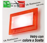 APPLIQUE MODERNA A LED 1 L. LAMPADA DA PARETE IN VETRO BAGNO CUCINA SALA Fucina [EEK: A]