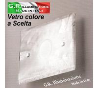 APPLIQUE MODERNA A LED 1 L. LAMPADA DA PARETE IN VETRO BIANCO + F. ARGENTO Riva [EEK: A]