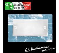 APPLIQUE MODERNA A LED LAMPADA DA PARETE IN VETRO ACQUA MARE E BIANCO S. Marco