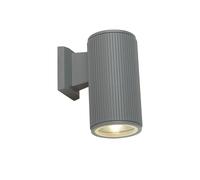 Applique Moderna Amburgo Alluminio Grigio Trasparente 1 Luce E27