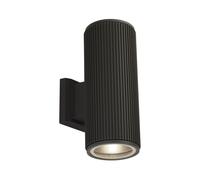 Applique Moderna Amburgo Alluminio Nero Vetro 1 Luce E27