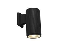 Applique Moderna Amburgo Alluminio Nero Vetro Trasparente 1 Luce E27
