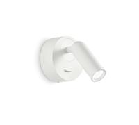 Applique Moderna Bean Round Metallo Bianco Led 3W 3000K Luce Calda