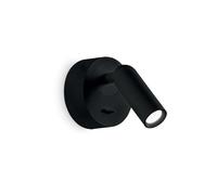 Applique Moderna Bean Round Metallo Nero Led 3W 3000K Luce Calda