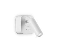 Applique Moderna Bean Square Metallo Bianco Led 3W 3000K Luce Calda