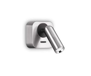 Applique Moderna Bean Square Metallo Cromo Led 3W 3000K Luce Calda