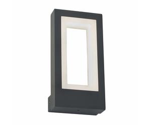 Applique Moderna Berlino Alluminio Grigio Policarbonato Bianco Led 11W 4000K [EEK: A++]