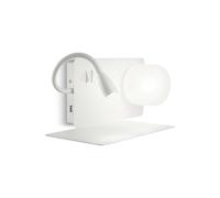 Applique Moderna Book-1 Metallo Bianco 2 Luci 3W 3000K Luce Calda