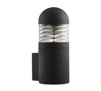 Applique Moderna Bronx Alluminio Nero Vetro Trasparente 1 Luce E27