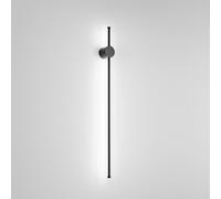 Applique Contemporanea Clock Alluminio Nero Led Integrato 20W