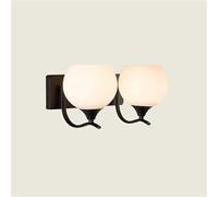 Applique Moderna con paralumi in Vetro Bianco Latte, Lampada da Parete in Metallo per Interni, apparecchio di Illuminazione per Camera da Letto, corridoio, casa, Scale, Piccole Dimensioni, Lampad