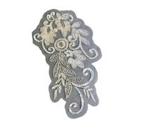Applique moderna con ricamo di perline in rete, accessorio di abbigliamento in pizzo(Leaf style right)