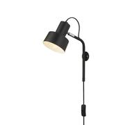 Applique Moderna Conico Acciaio Bianco Nero 1 Luce E14