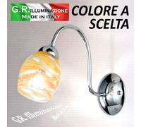 APPLIQUE MODERNA CROMATA 1 L. LAMPADA DA PARETE COLORATA CAMERA CUCINA BAGNO Mia [EEK: A++]